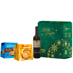 Kit Panettone e Vinho