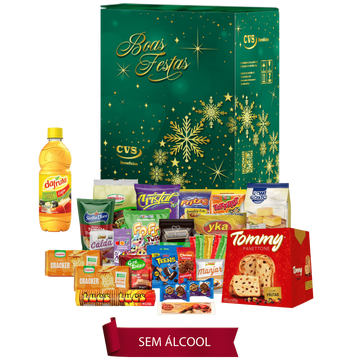 Cesta de Natal Ônix sem álcool
Embalada em uma caixa de papelão kraft decorada
com 33 unidades, incluindo 
Panetone com frutas, 
Concentrado para refresco de frutas e 
mais outros produtos
Uma seleção perfeita para celebrar as 
festas com muito sabor e alegria!
 Cesta de Natal Ônix sem álcool
Embalada em uma caixa de papelão kraft decorada
com 33 unidades, incluindo 
Panetone com frutas, 
Concentrado para refresco de frutas e 
mais outros produtos
Uma seleção perfeita para celebrar as 
festas com muito sabor e alegria!