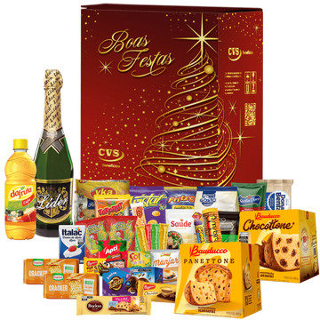 A Cesta de Natal Ágata contém 34 itens e 40 unidades, incluindo: Espumante Branco, Suco para Refresco, Panetone Bauducco de Frutas (400g) e Panetone Bauducco de Gotas de Chocolate (400g). Uma seleção perfeita para celebrar as festas com muito sabor e alegria! A Cesta de Natal Ágata contém 34 itens e 40 unidades, incluindo: Espumante Branco, Suco para Refresco, Panetone Bauducco de Frutas (400g) e Panetone Bauducco de Gotas de Chocolate (400g). Uma seleção perfeita para celebrar as festas com muito sabor e alegria!