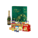 Cesta de Natal Cristal em caixa de papelão kraft decorada com 21 itens, incluindo panetone, goiabada e mais