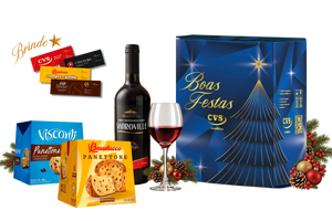 Cesta de Natal Granada  Panetones e Vinho