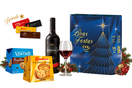 Cesta de Natal Granada  Panetones e Vinho