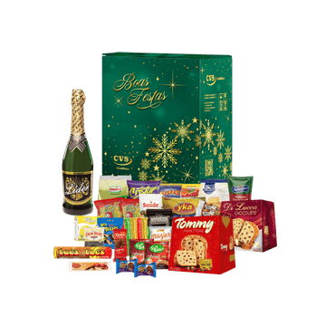 Cesta de Natal  Ametista 
Em caixa de papelão kraft decorada 
com 24 itens e 31 unidades, incluindo 
Panetone com frutas 400g, 
Panetone gotas com sabor chocolate 400g.
e mais outros produtos deliciosos.
Uma seleção perfeita para celebrar as 
festas com muito sabor e alegria!
