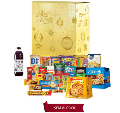 Cesta de Natal Turquesa com vários itens,
Incluindo 
Panetone frutas 400g Bauducco,
Panetone com gotas sabor chocolate  400g Bauducco
Lentilha e outros produtos deliciosos 