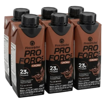 Kit Bebida Lactea Pro Force Cacau 250ml (6 unidades)