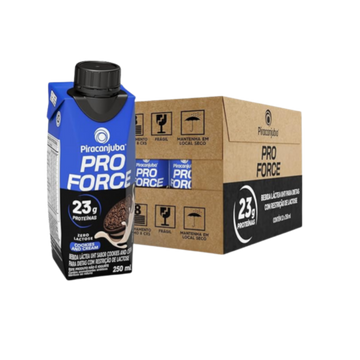 Kit Bebida Lactea Pro Force Cookies 250ml (12 unidades)