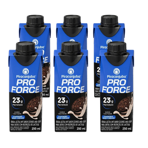 Kit Bebida Lactea Pro Force Cookies 250ml (6 unidades)