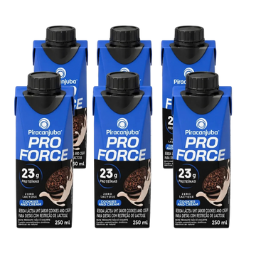 Kit Bebida Lactea Pro Force Cookies 250ml (6 unidades)