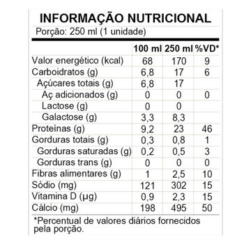 tabela nutricional lactea proforce cookies 250ml
